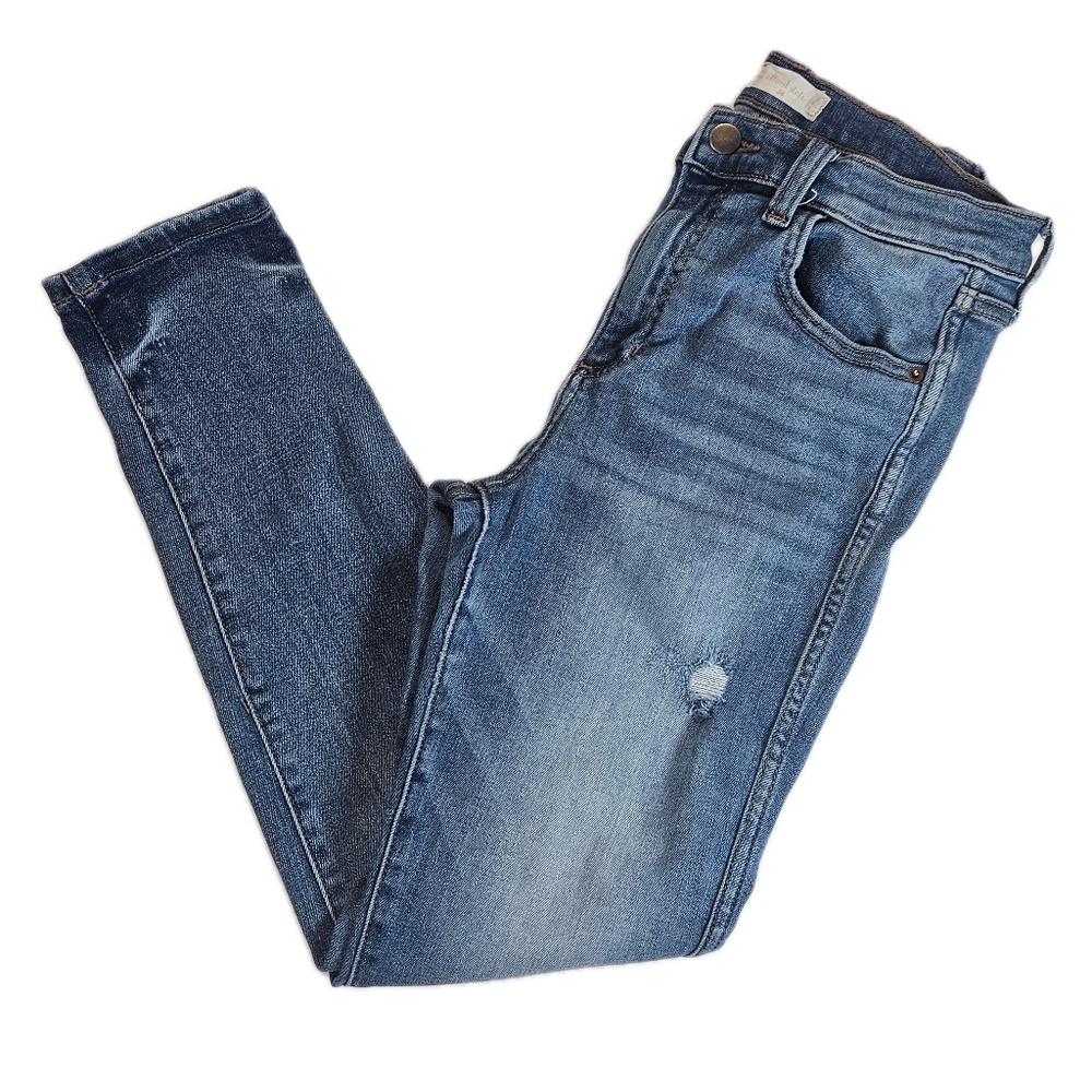 Altar'd State Jeans Womens 28 Blue Skinny‎ Stretch Distressed Mid Rise Denim